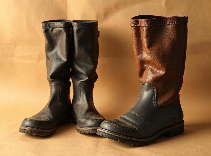 Pair of worn wading boots